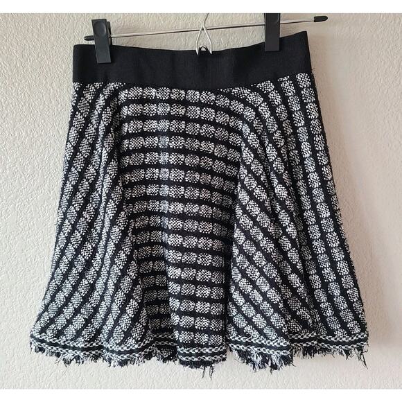 Milly Mini Skirt Frayed Tweed Size 2 Flare Festival Boho Hippie Linen Blend - Picture 1 of 12